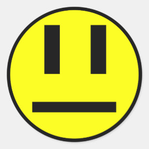 Sticker Rond Face indifférente