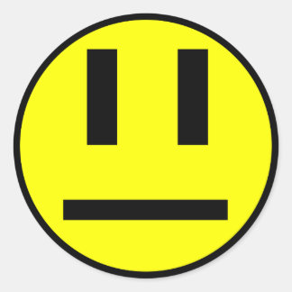 Sticker Rond Face indifférente