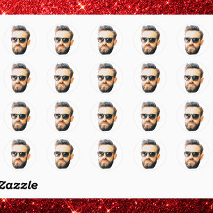 Sticker Rond Face personnalisée