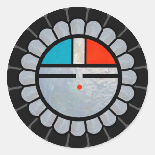 Sticker Rond Face solaire Zuni (Devant)