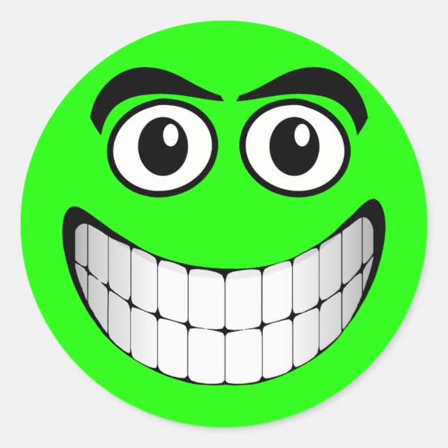 Sticker Rond Face verte (Devant)