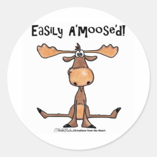 Sticker Rond Facilement A'moose'd