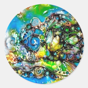 Sticker Rond Façons De Vivre - Art Neurographique 7