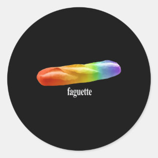 Sticker Rond Faguette Hot Dog Drôle Pour Hommes Femmes