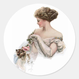 Sticker Rond Fair Maiden Teintures a Kitten