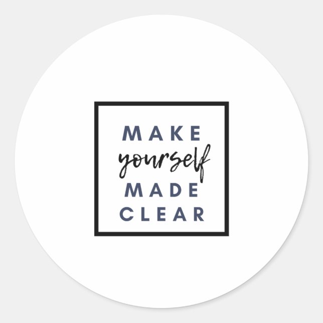 Sticker Rond faire clairement savoir (Devant)