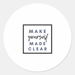 Sticker Rond faire clairement savoir