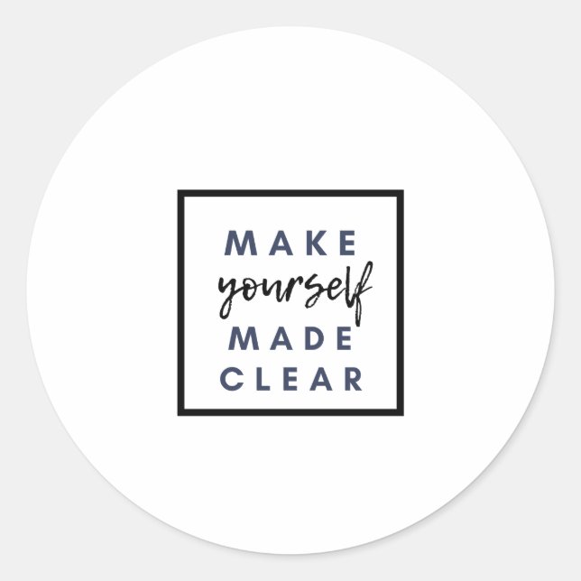 Sticker Rond faire clairement savoir (Devant)
