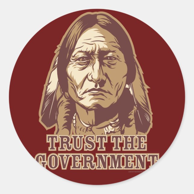 Sticker Rond Faire confiance au gouvernement (Devant)