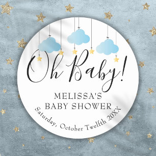 Sticker Rond Faire dodo, petite étoile, Oh bébé Baby Shower