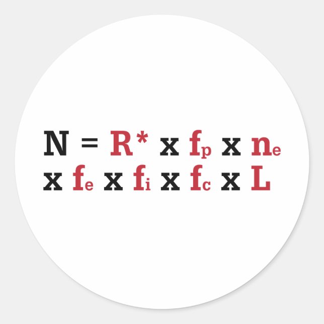 Sticker Rond Faire glisser l'équation (Devant)