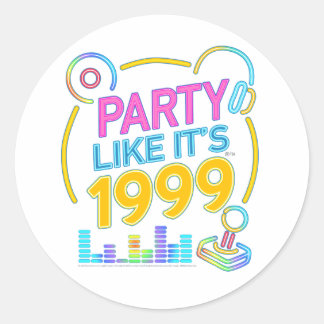 Sticker Rond Faire la fête comme si c'était 1999®™ – Bande sono