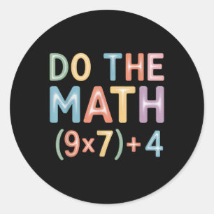 Sticker Rond Faire l'équation mathématique Action de grâce Ense
