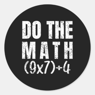 Sticker Rond Faire l'équation mathématique Thanksgiving enseign