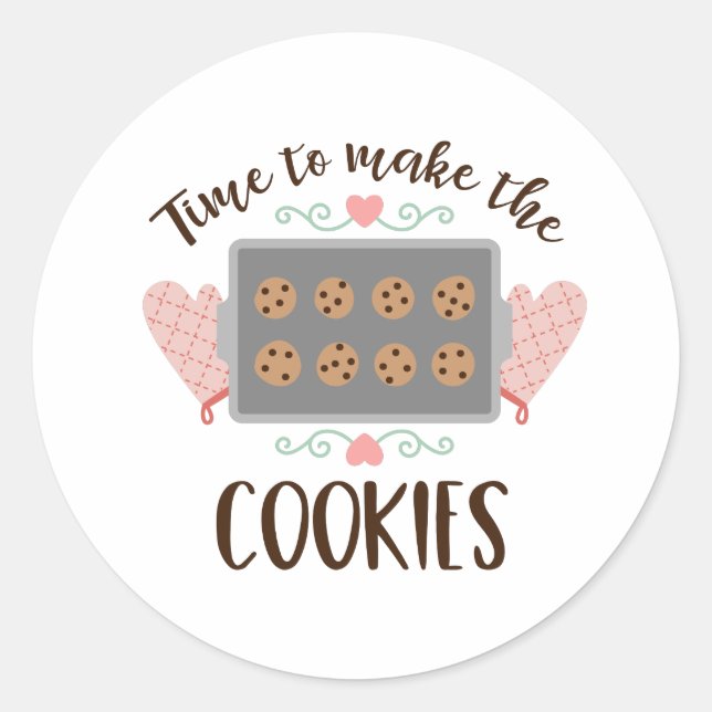 Sticker Rond Faire Les Cookies (Devant)