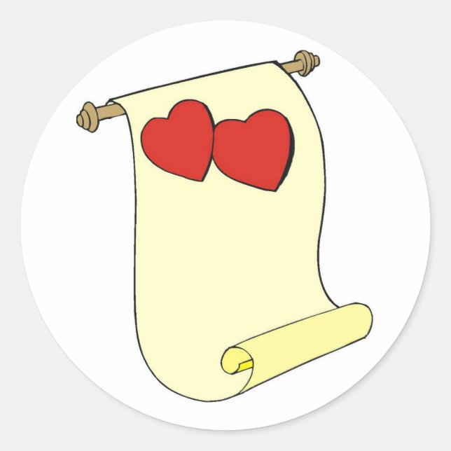Sticker Rond Faire-part de mariage à l'ancienne (Devant)