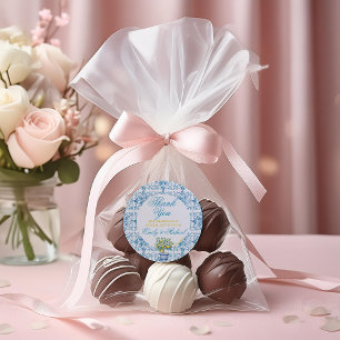 Sticker Rond Faire-part de mariage méditerranéen Trellis au cit