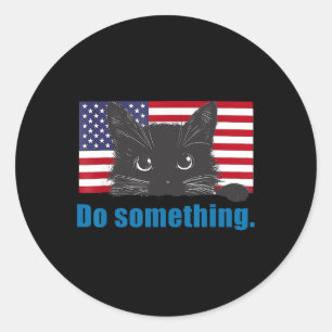 Sticker Rond Faire quelque chose Michelle Obama