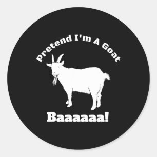 Sticker Rond Faire semblant d'être une chèvre - Costume d'Hallo