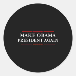 Sticker Rond Faire une nouvelle chemise au président Obama - Dr