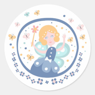 Sticker Rond Fairy Godmère Fairy Tale Caractère