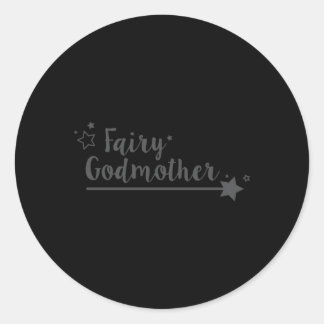 Sticker Rond Fairy Godmère Wand Star Spell Imaginaire