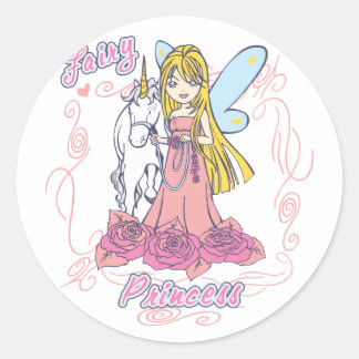 Sticker Rond Fairy Princess Toddler Baby