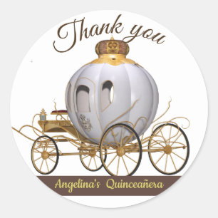 Sticker Rond Fairytale Princesse Quinceanera Merci