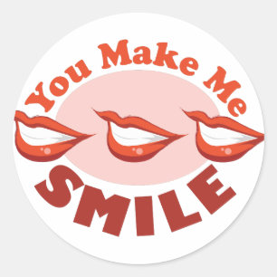Sticker Rond Fais-moi sourire