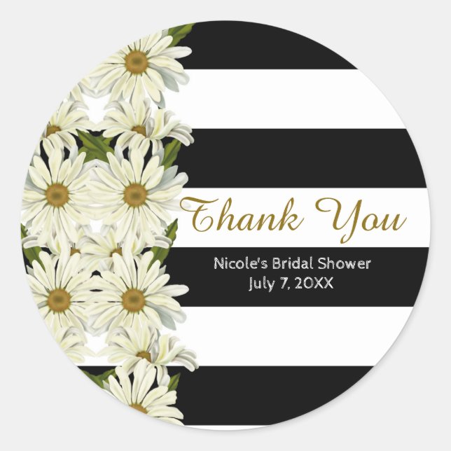 Sticker Rond Faisceaux et bandes blanches noires Modernes Flora (Devant)