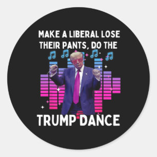 Sticker Rond Faisons La Danse Trump - Pro Trump Family Present