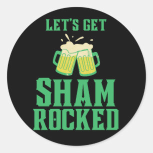 Sticker Rond Faisons-nous fêter la Saint-Patrick
