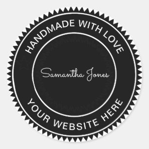 Sticker Rond Fait à la main avec l'Aimer Craft do-it-yourself C