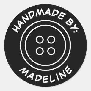 Sticker Rond Fait à la main par   Ajouter Votre Nom