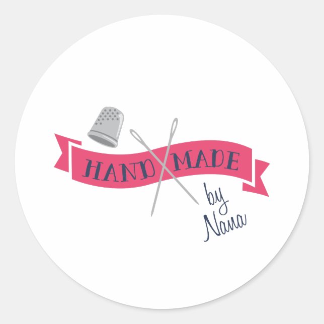 Sticker Rond Fait À La Main Par Nana (Devant)