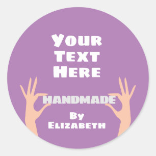 Sticker Rond Fait à la main par vous