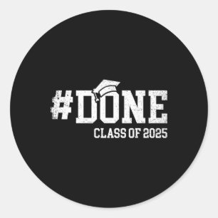 Sticker Rond Fait Cl De 2025 Senior 2025 Graduation 25