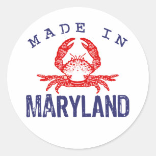 Sticker Rond Fait Dans Le Maryland