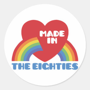 Sticker Rond Fait dans les années 80