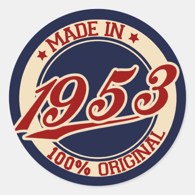 Sticker Rond Fait En 1953 (Devant)