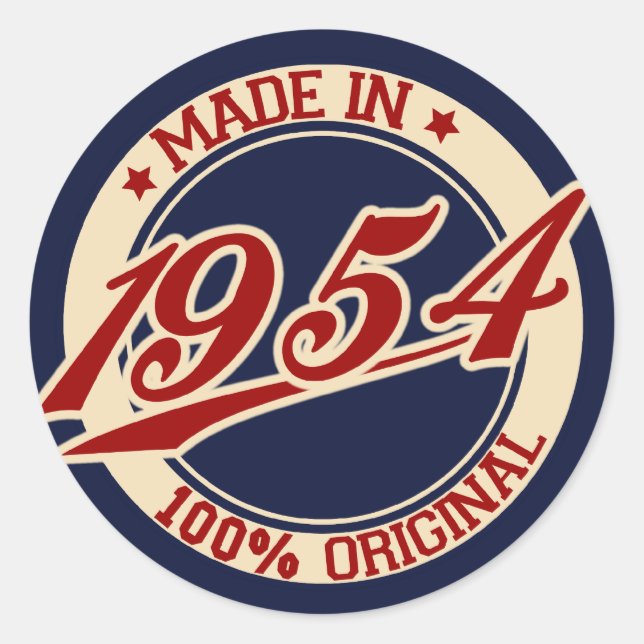 Sticker Rond Fait En 1954 (Devant)