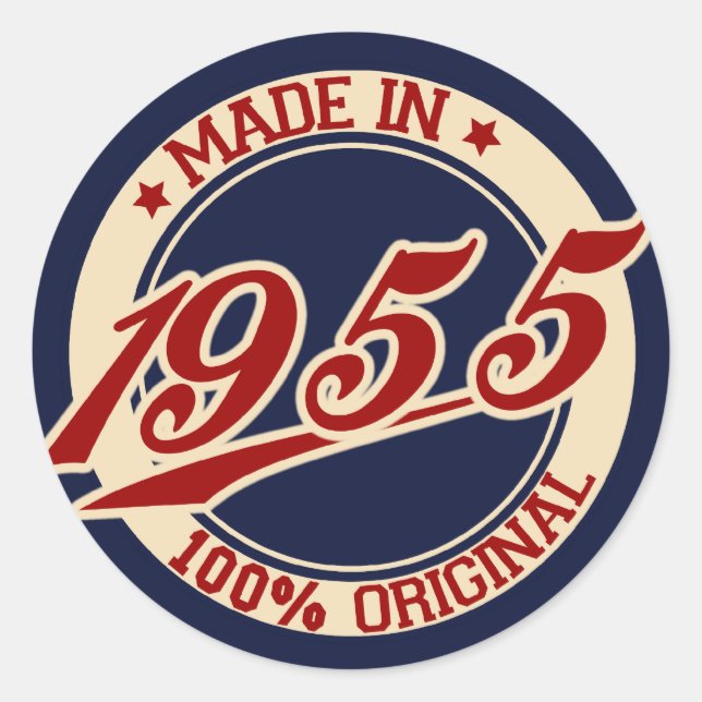 Sticker Rond Fait En 1955 (Devant)