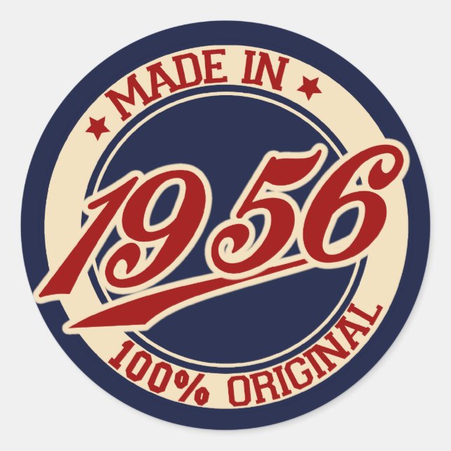 Sticker Rond Fait En 1956 (Devant)