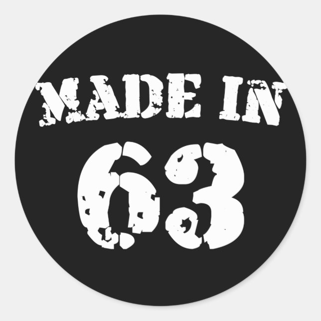 Sticker Rond Fait En 1963 (Devant)