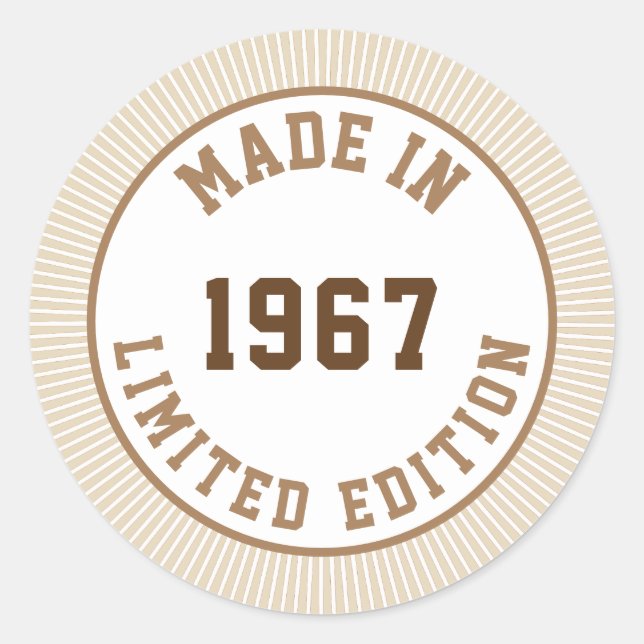 Sticker Rond Fait en 1967 (Devant)