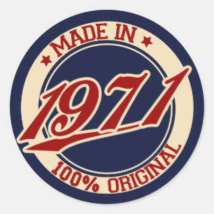 Sticker Rond Fait En 1971