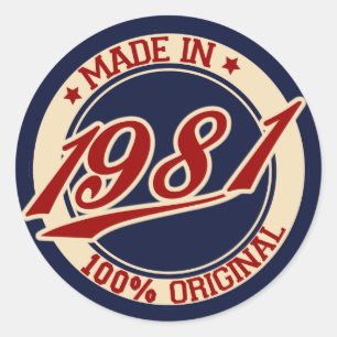 Sticker Rond Fait En 1981