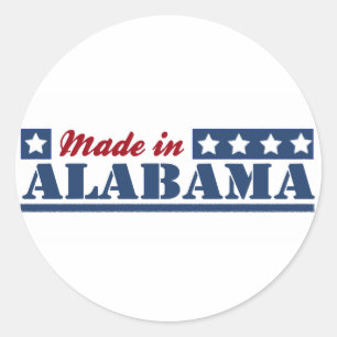Sticker Rond Fait En Alabama