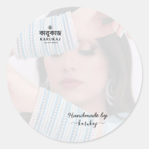 Sticker Rond Fait main par karikaj (Votre Nom)
