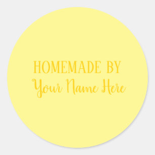 Sticker Rond Fait Maison Par Boulangerie Gâteau Gâteau Fun